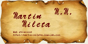 Martin Mileta vizit kartica